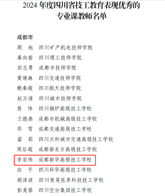 我校李宗伟老师获省级表彰